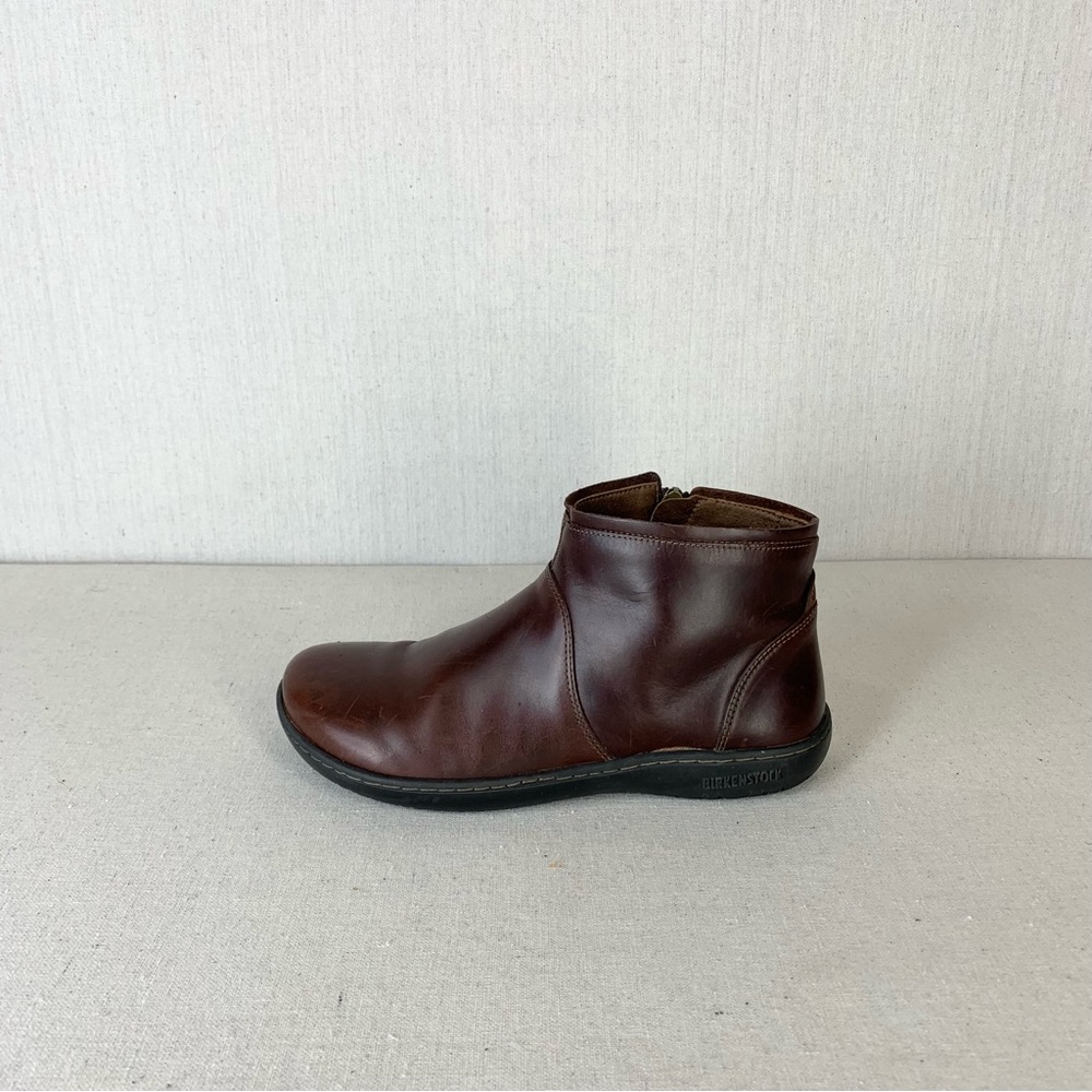 Birkenstock~Women’s “Bennington” Brown Leather Zip-Up Ankle Boot~Sz 6.5